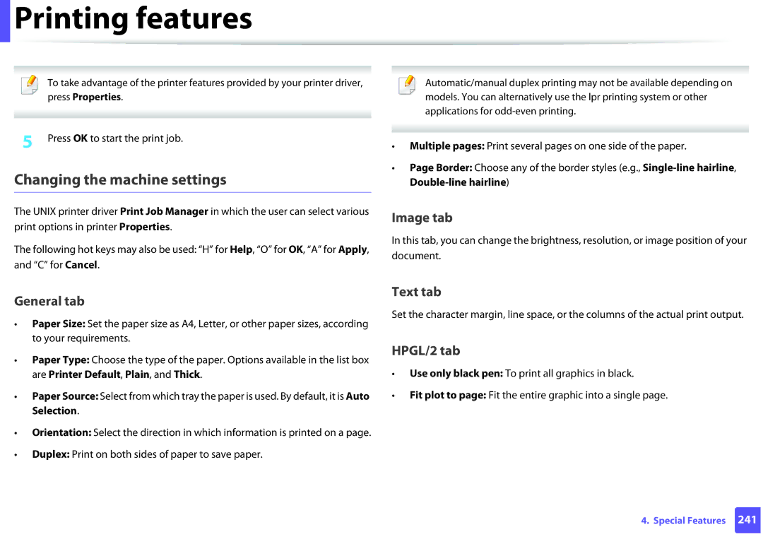 Samsung SCX-3405FW, SCX3405FWXAC manual Changing the machine settings, Press OK to start the print job 