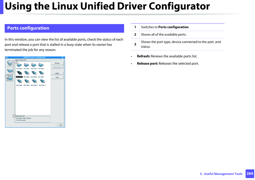 Samsung SCX3405FWXAC, SCX-3405FW manual Switches to Ports configuration 