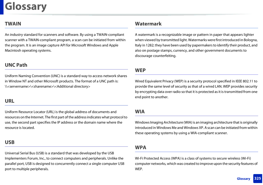 Samsung SCX-3405FW, SCX3405FWXAC manual Watermark, UNC Path 