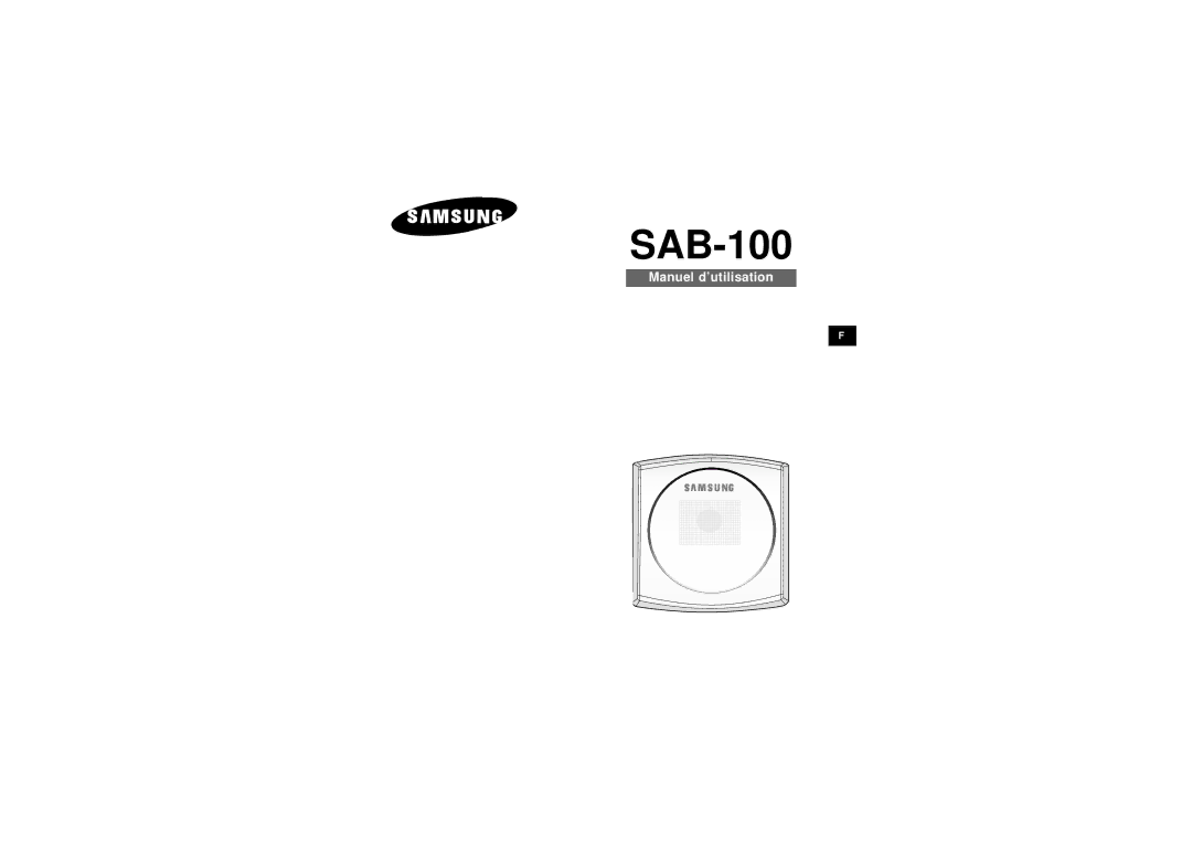 Samsung SDB-100/W manual SAB-100 