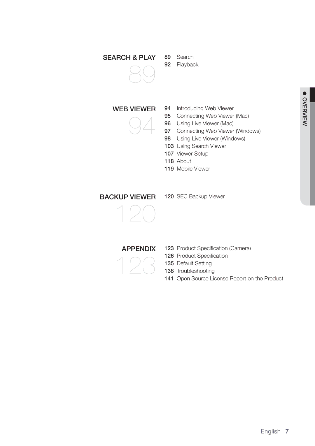 Samsung SDE-400X, SDE5003 Search, Playback, Introducing Web Viewer, Connecting Web Viewer Mac, Using Live Viewer Mac 