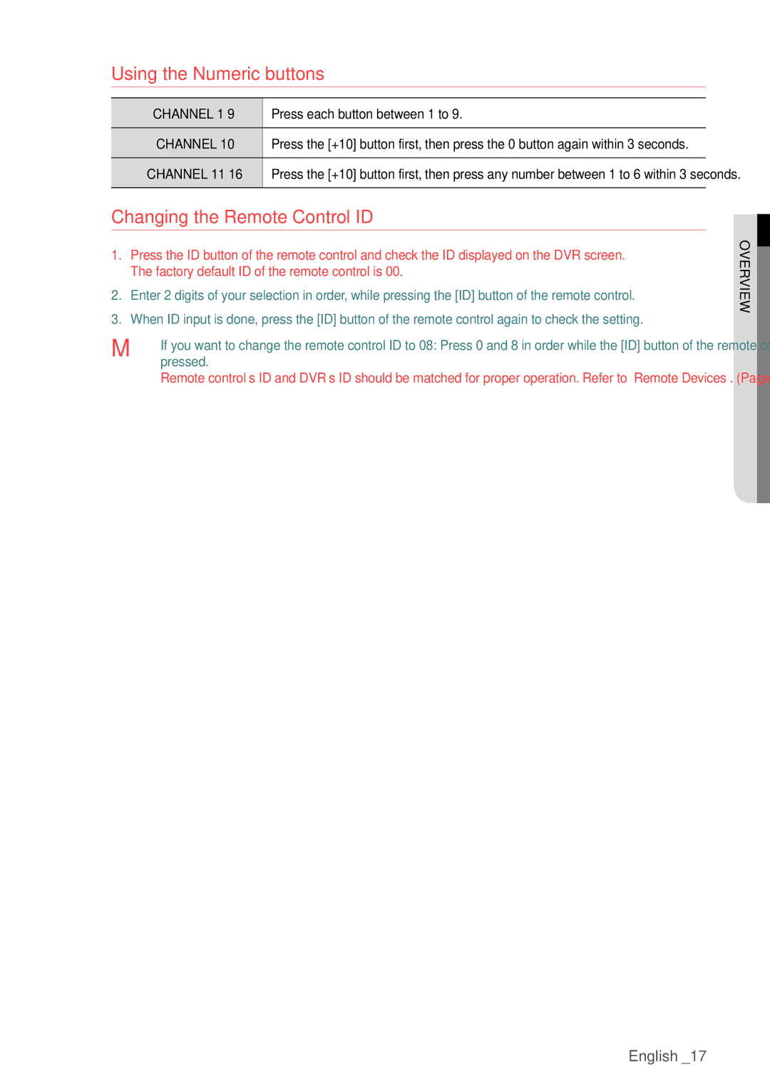 Samsung SDHP4080 user manual Using the Numeric buttons, Press each button between 1 to 