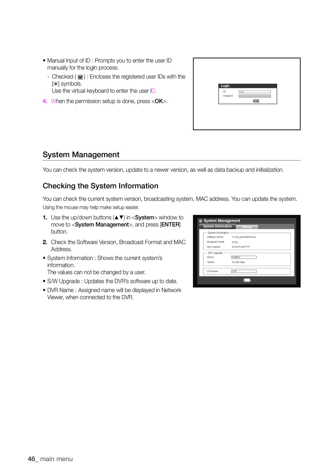 Samsung SDHP4080 user manual System Management, Checking the System Information 