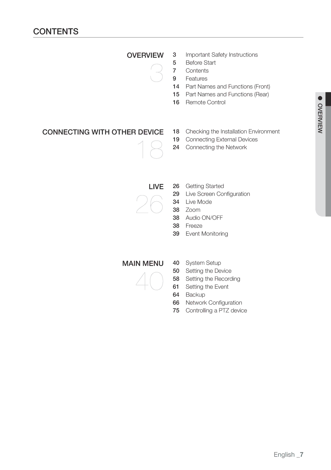 Samsung SDHP4080 user manual Contents 