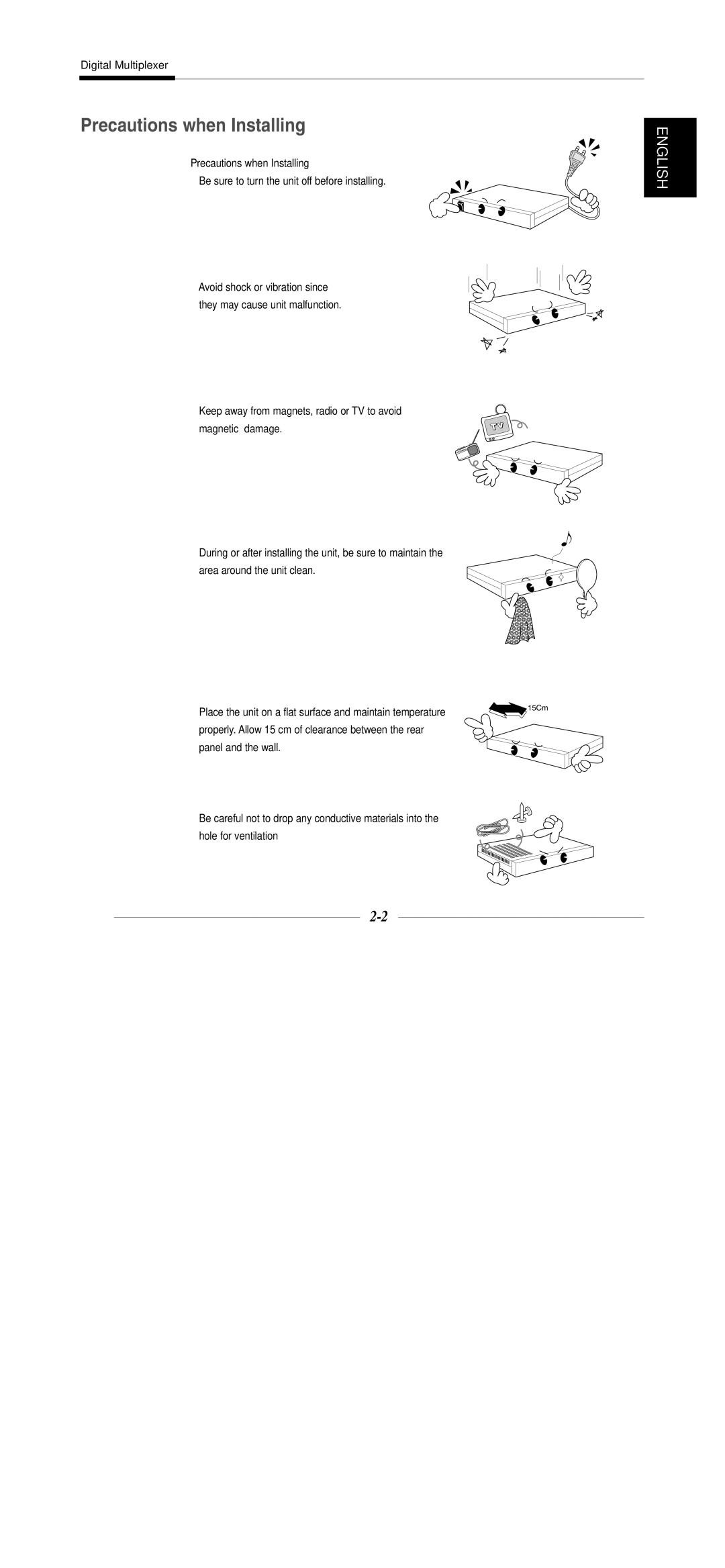 Samsung SDM-090P, SDM-160MP, SDM-160P manual Precautions when Installing 