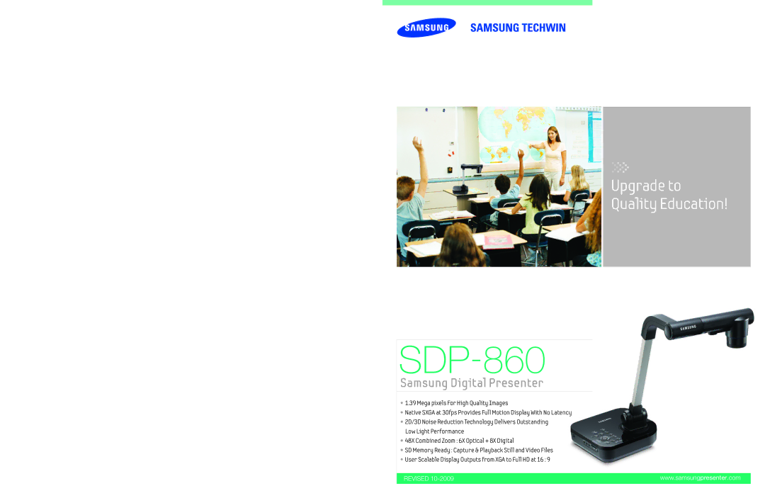 Samsung SDP-860 dimensions 