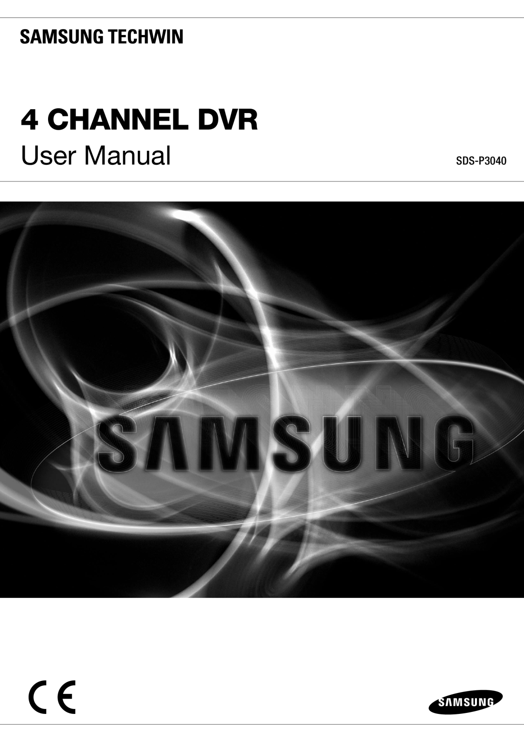 Samsung SDR3100 user manual SDS-P3040, Channel Dvr, User Manual 