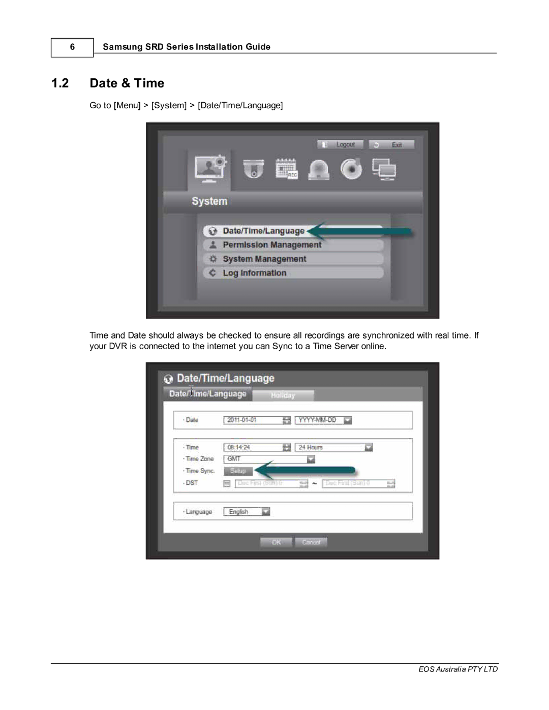 Samsung SDR4200 manual Date & Time 