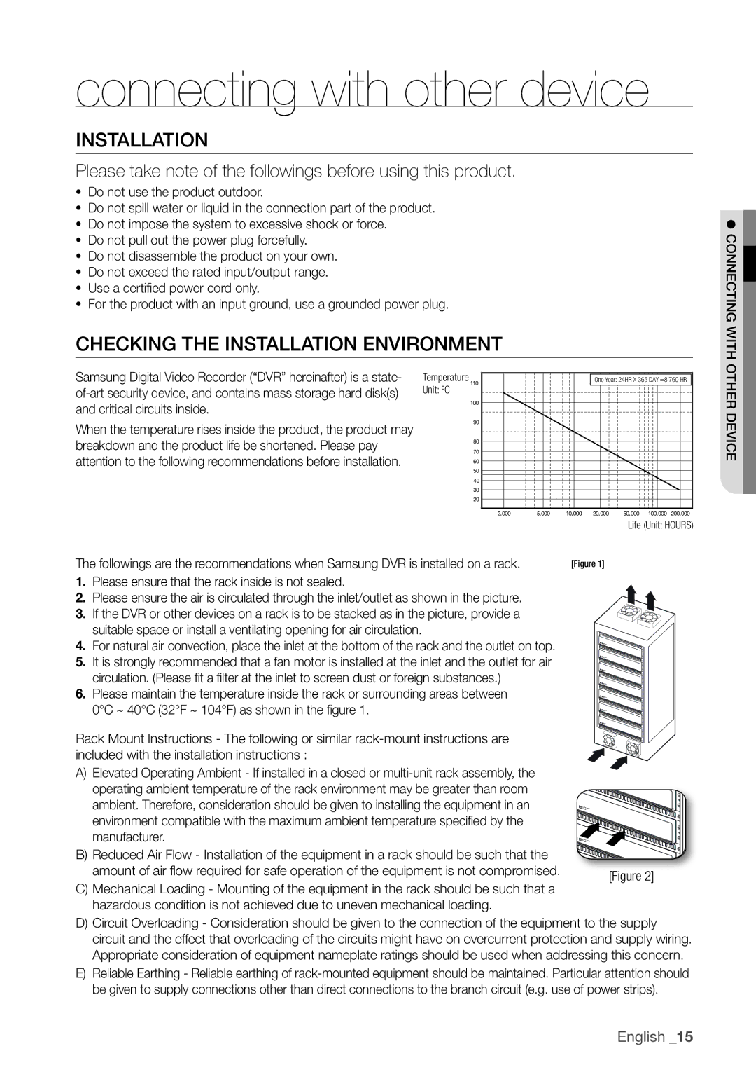 Samsung SDR4100, SDR5100 user manual InSTALLATion, CheCKinG The inSTALLATion environmenT, DeviCe 