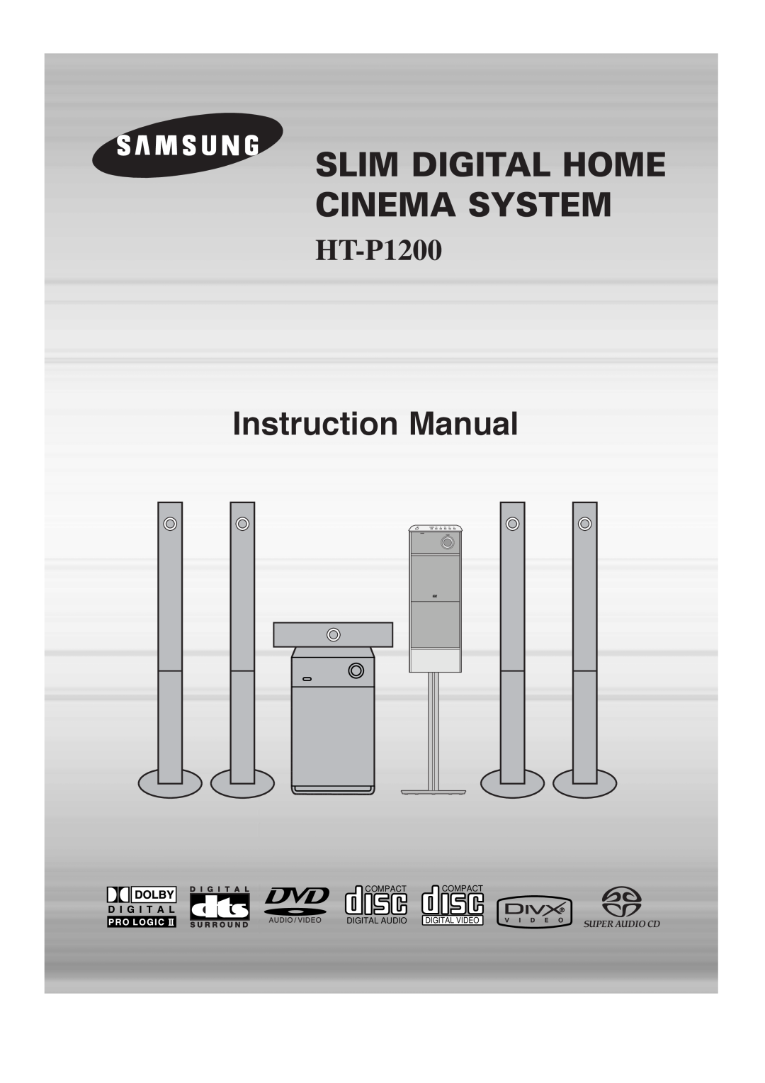 Samsung AH68-01720S, SDSM-EX, P1200-SECA, 20060814151350437 Slim Digital Home Cinema System, Instruction Manual, HT-P1200 