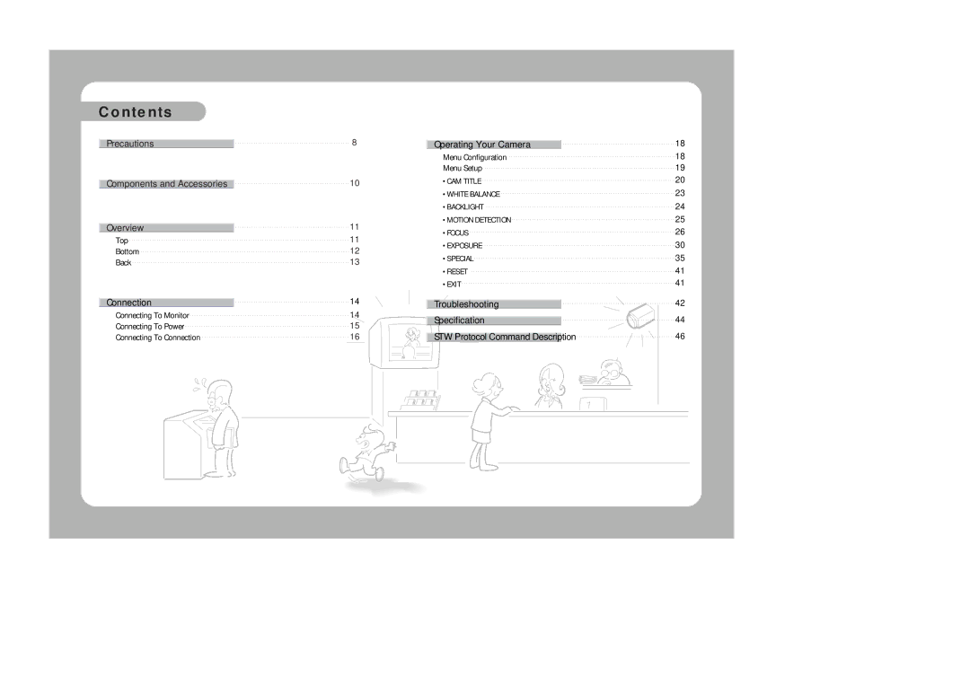 Samsung SDZ-300 instruction manual Contents 