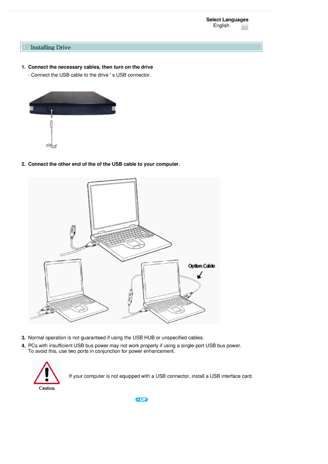 Samsung SE-S084B user manual Select Languages 