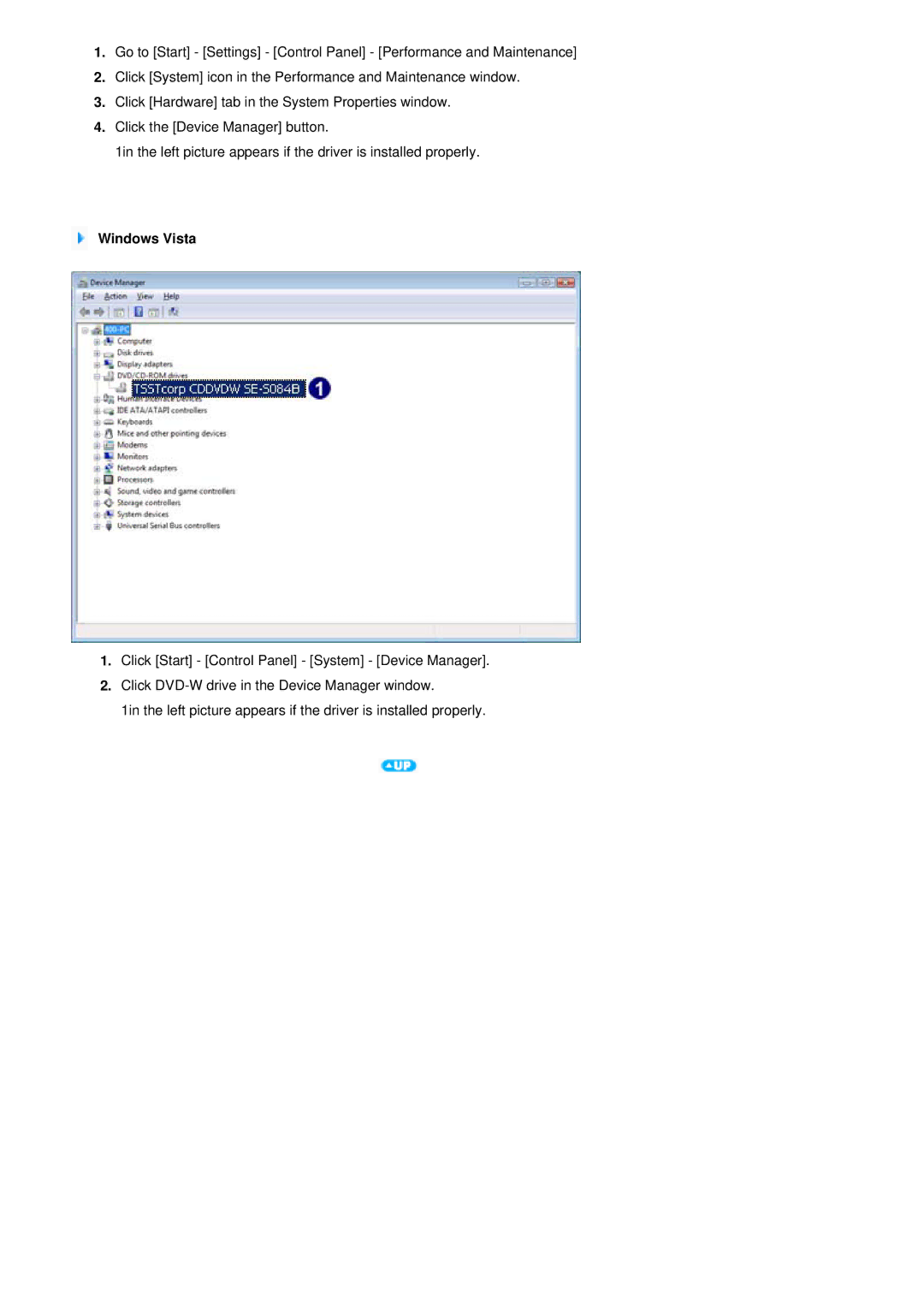 Samsung SE-S084B user manual Windows Vista 