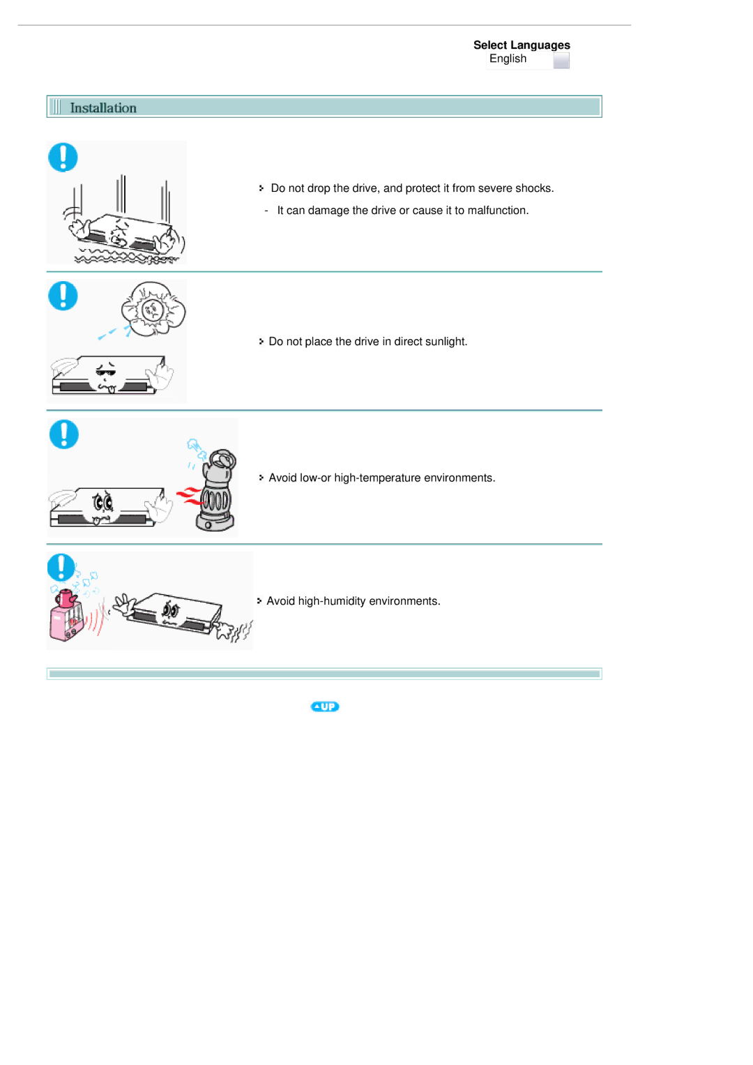 Samsung SE-S084B user manual Select Languages 