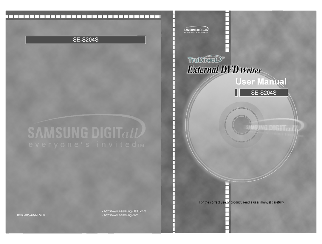 Samsung BG68-01526A user manual SE-S204S 