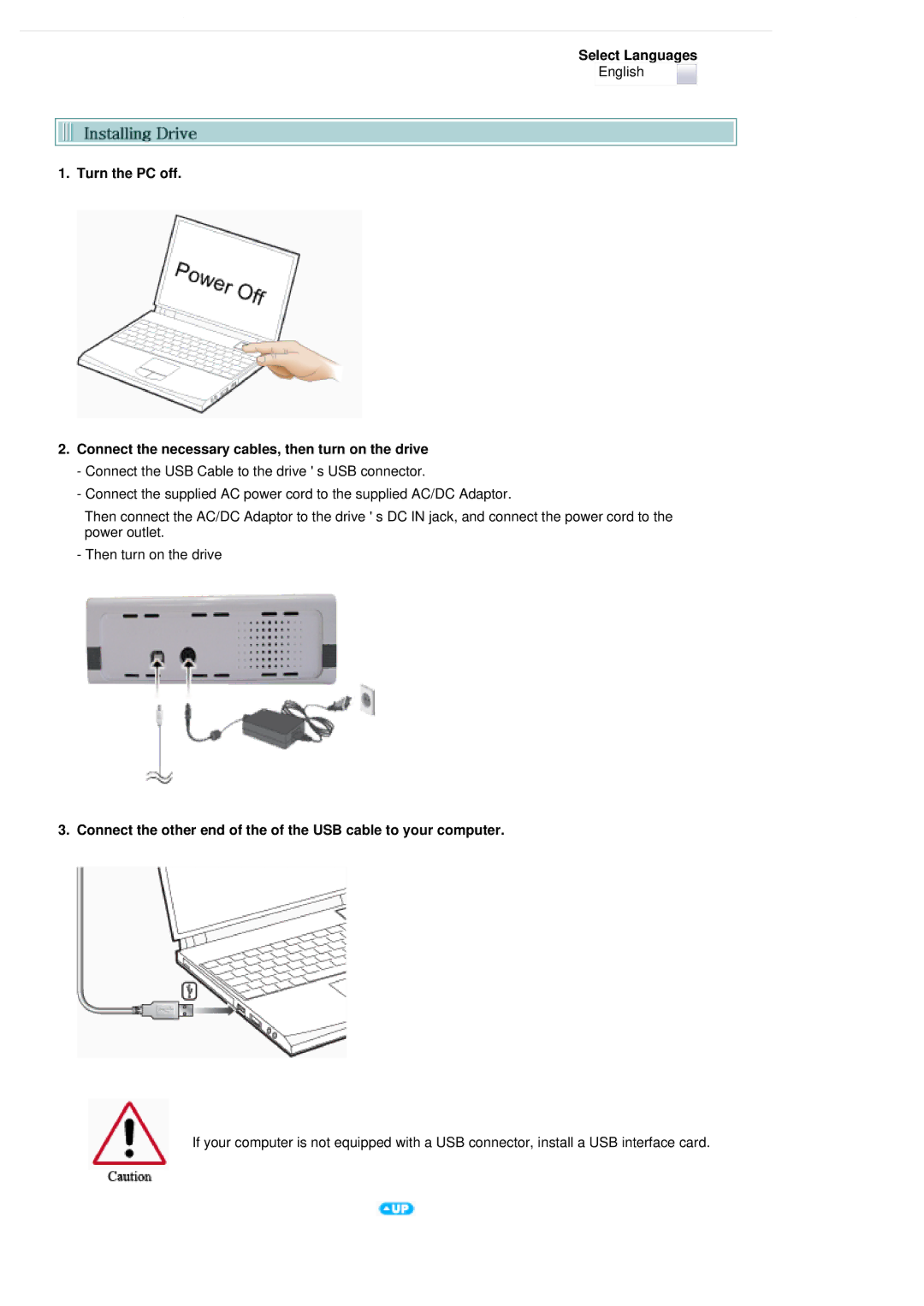 Samsung SE-S224Q user manual Select Languages 