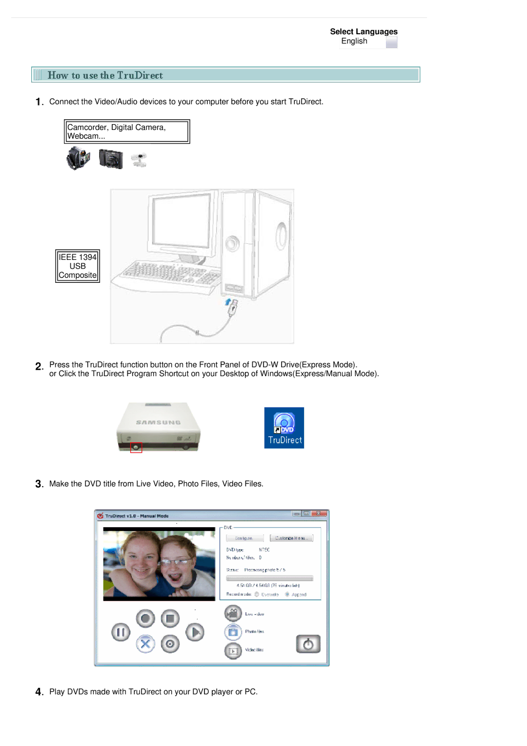 Samsung SE-S224Q user manual Usb 