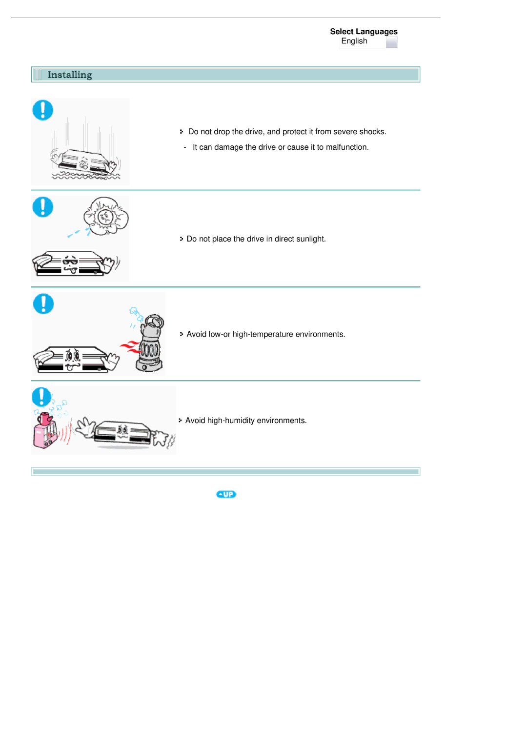 Samsung SE-S224Q user manual Select Languages 