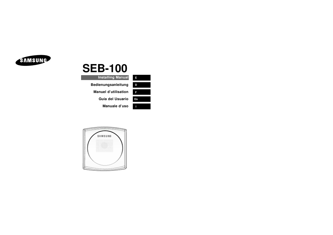 Samsung SEB-100 manuel dutilisation 