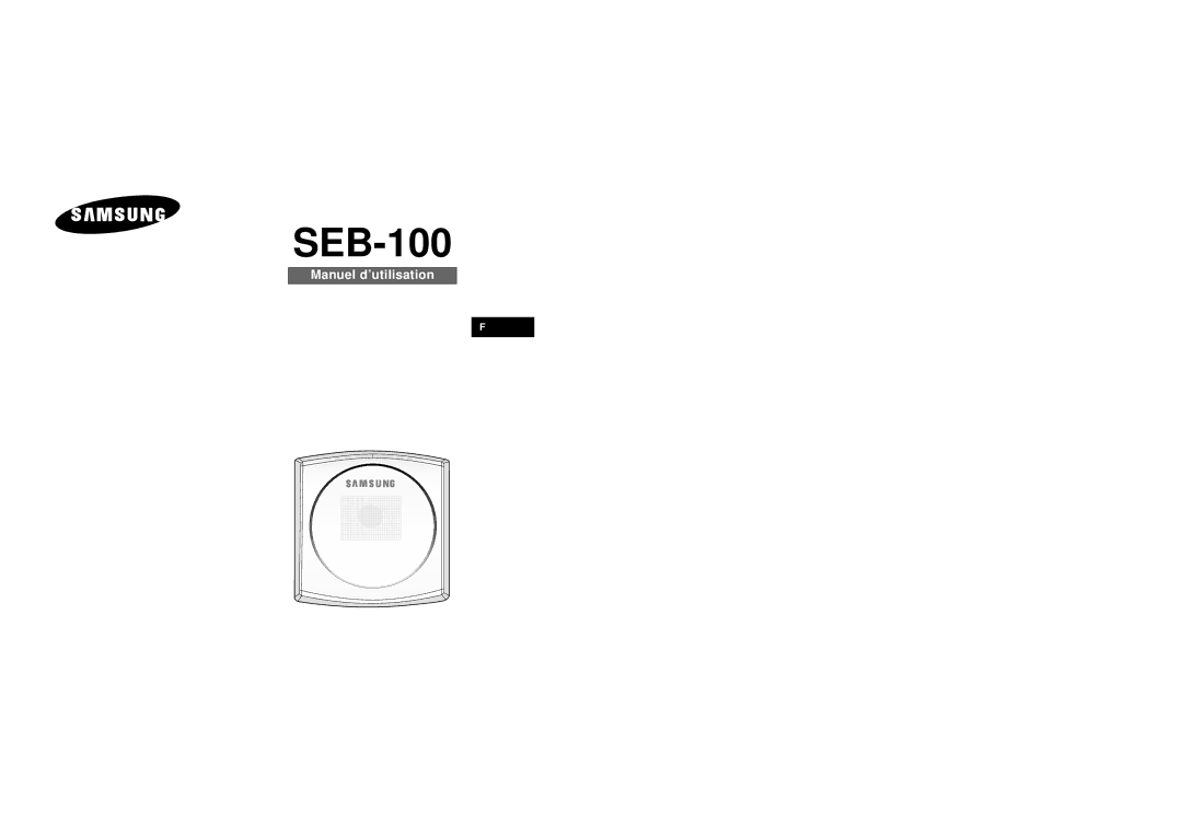 Samsung SEB-100 manuel dutilisation 