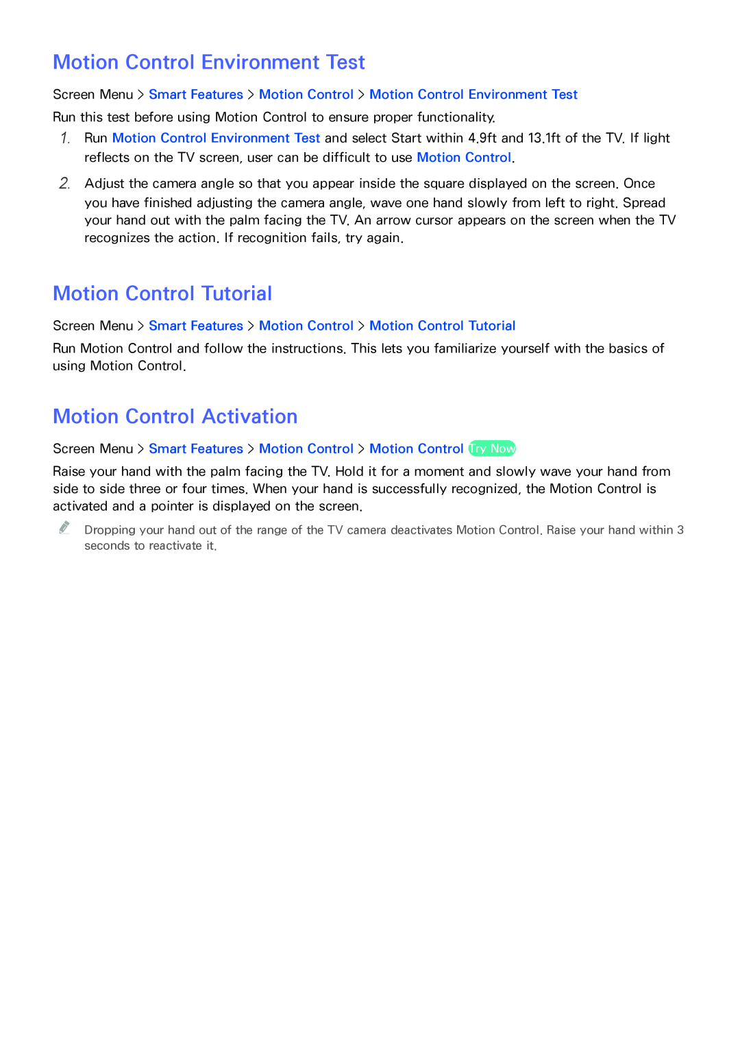 Samsung SEK-1000 manual Motion Control Environment Test, Motion Control Tutorial, Motion Control Activation 