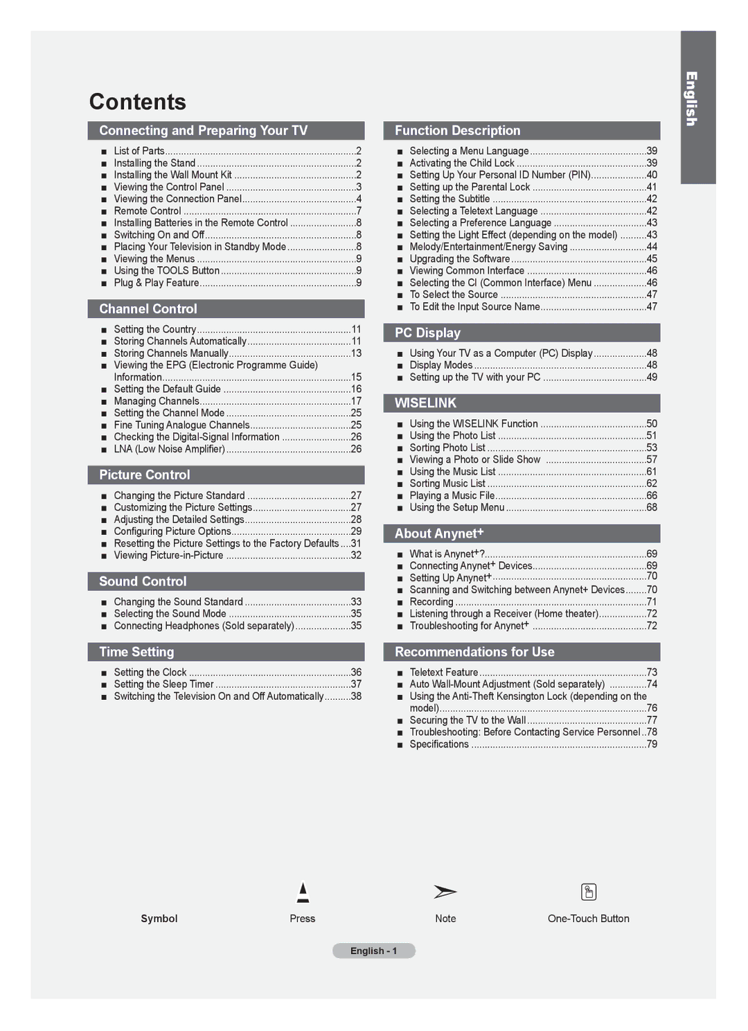 Samsung Series 5 user manual Contents 