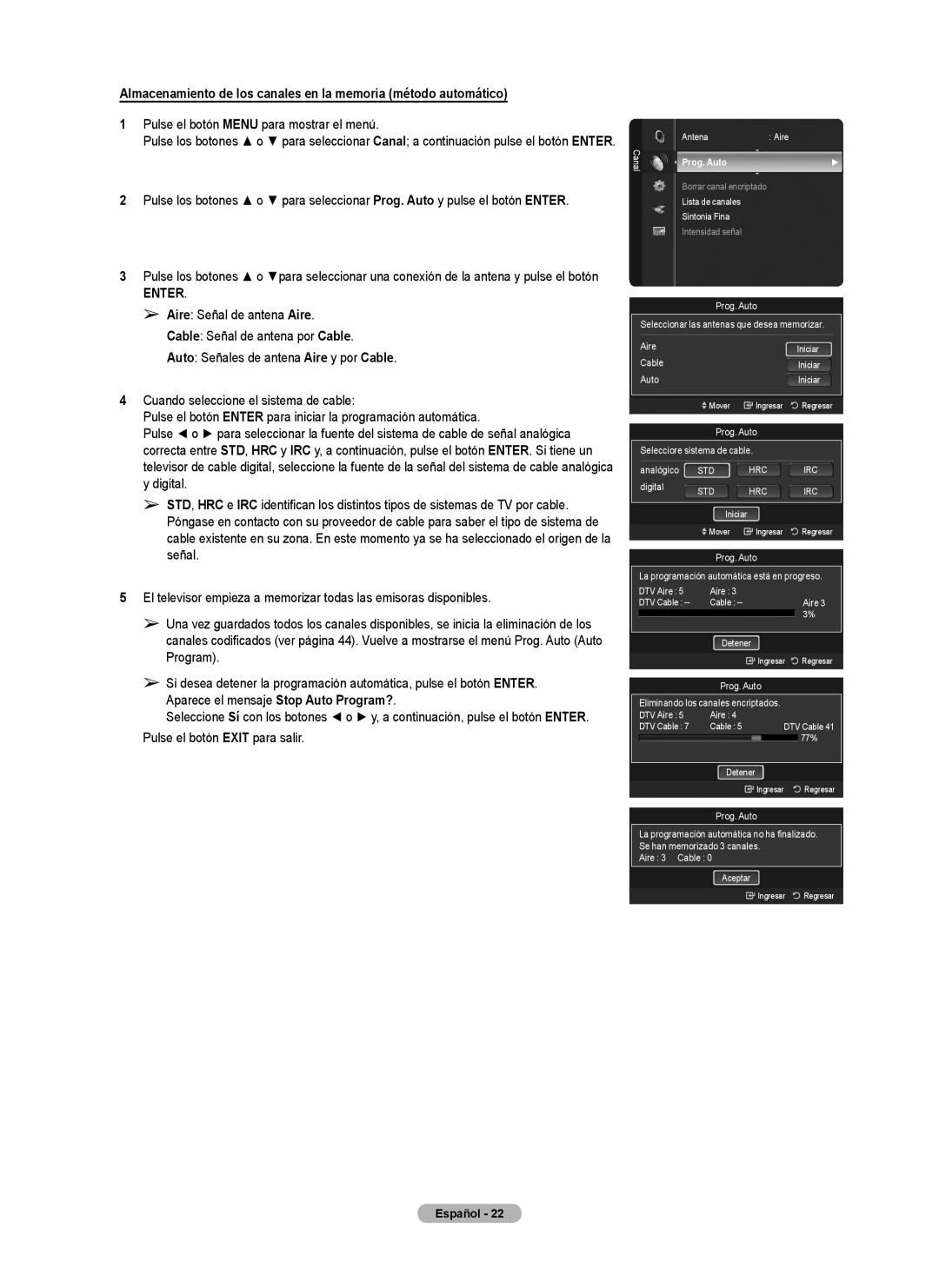 Samsung series 510 user manual Prog. Auto 