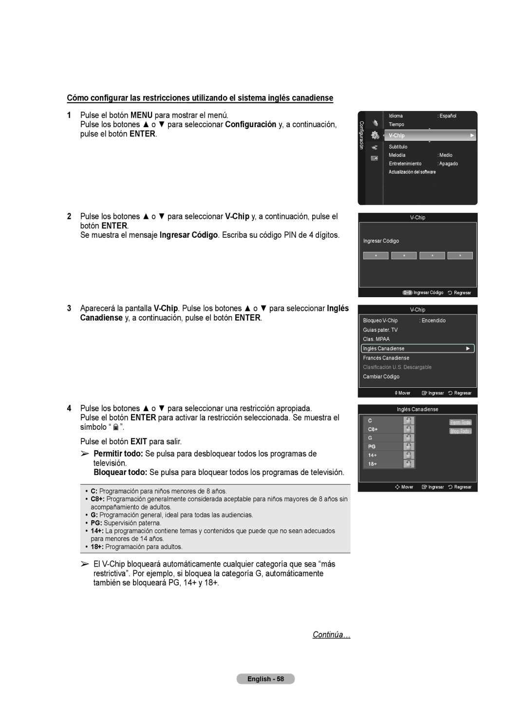 Samsung series 510 user manual Perm. Todo Bloq. Todo 