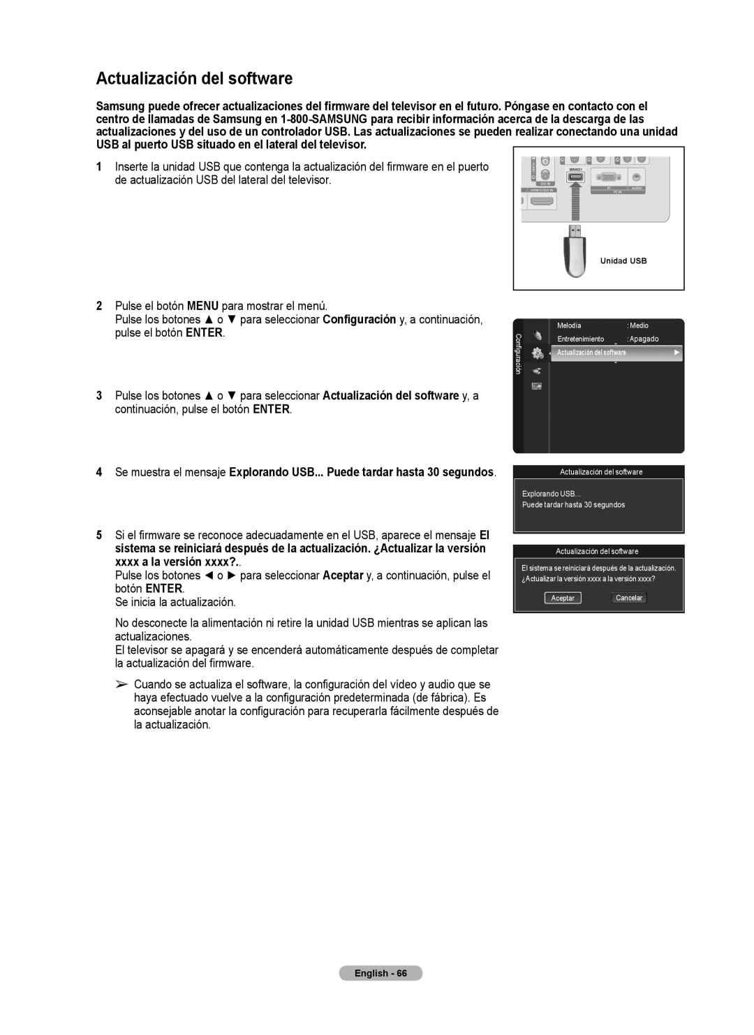 Samsung series 510 user manual Actualización del software 