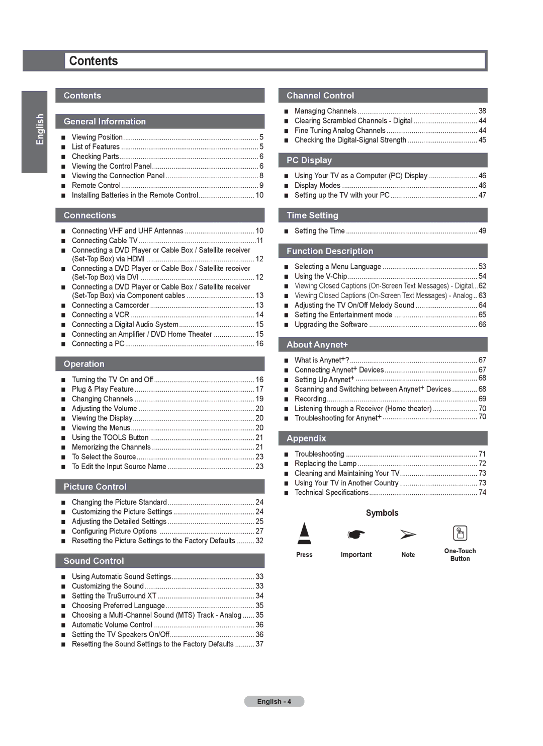 Samsung series 510 user manual Contents 