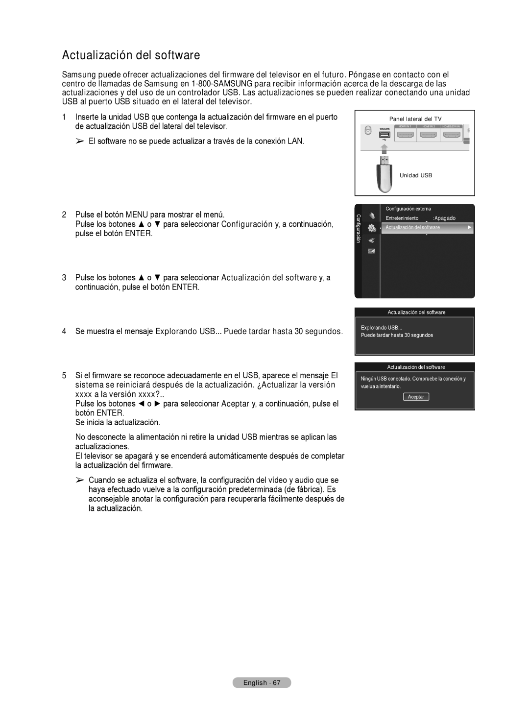 Samsung Series 6 650 user manual Apagado Actualización del software 