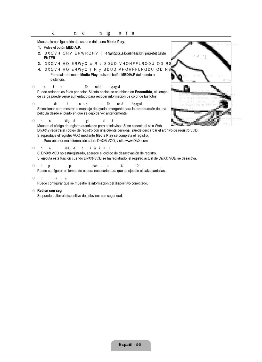 Samsung Series L8 user manual Uso del menú de configuración 