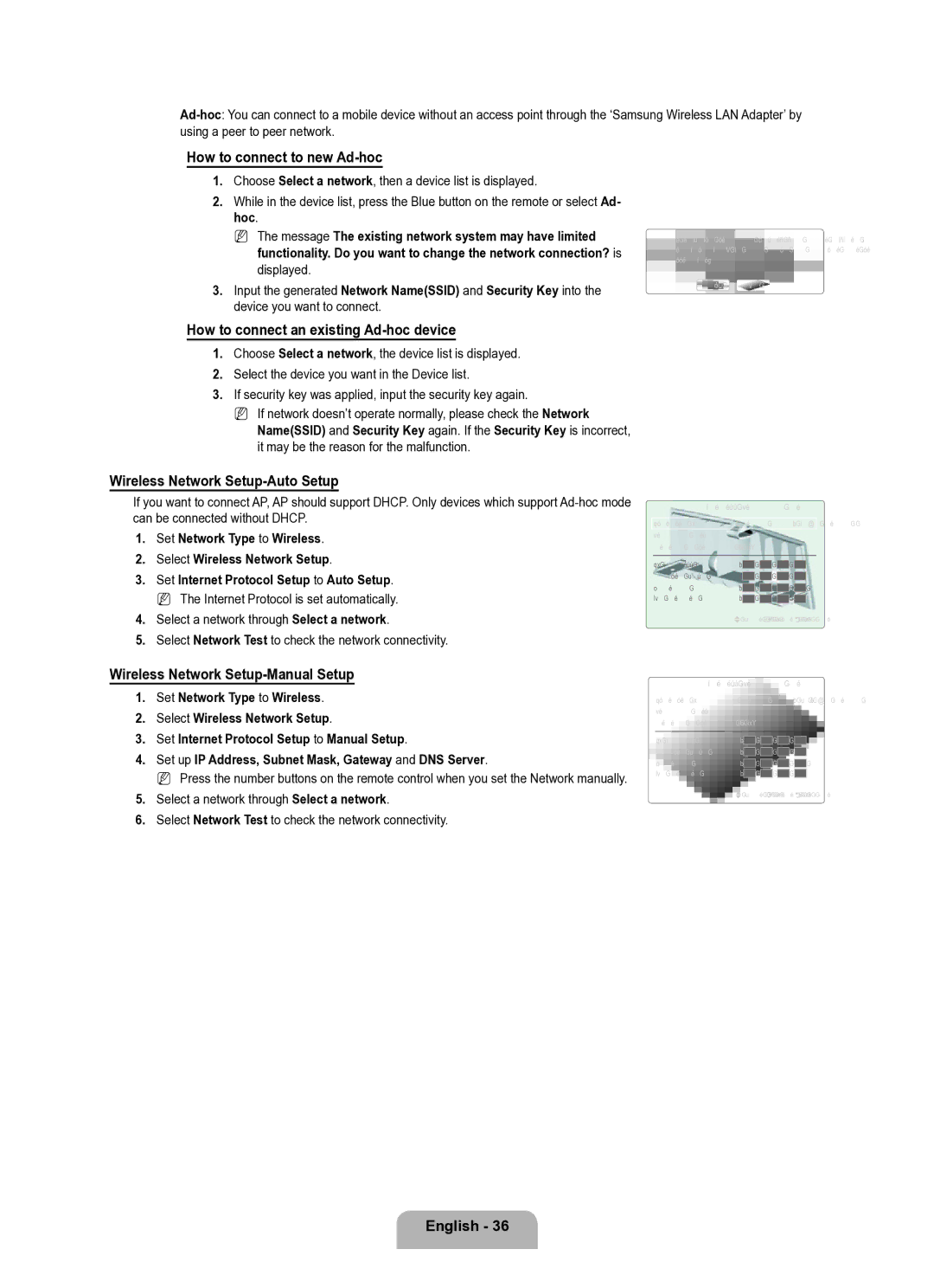 Samsung Series L8 user manual How to connect to new Ad-hoc, How to connect an existing Ad-hoc device 