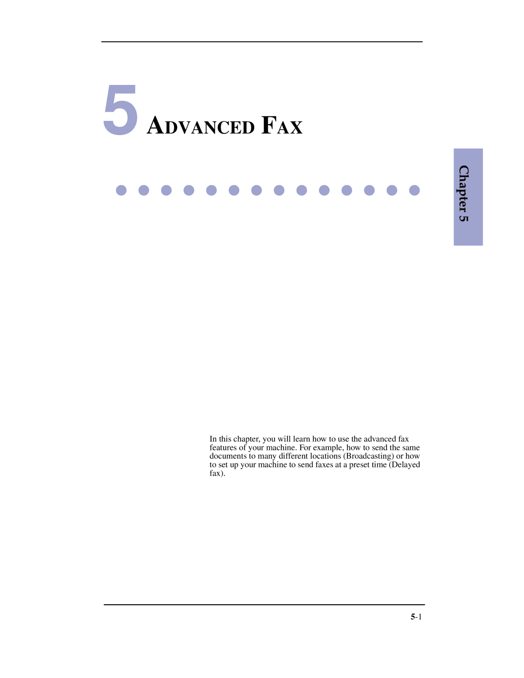 Samsung SF-3100 manual Advanced FAX 