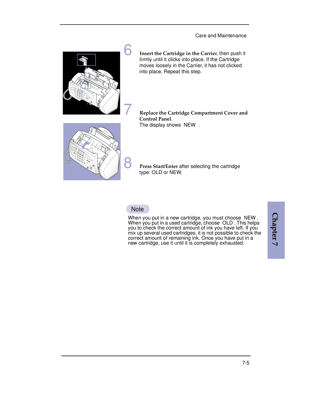 Samsung SF-3100 manual Chapter 