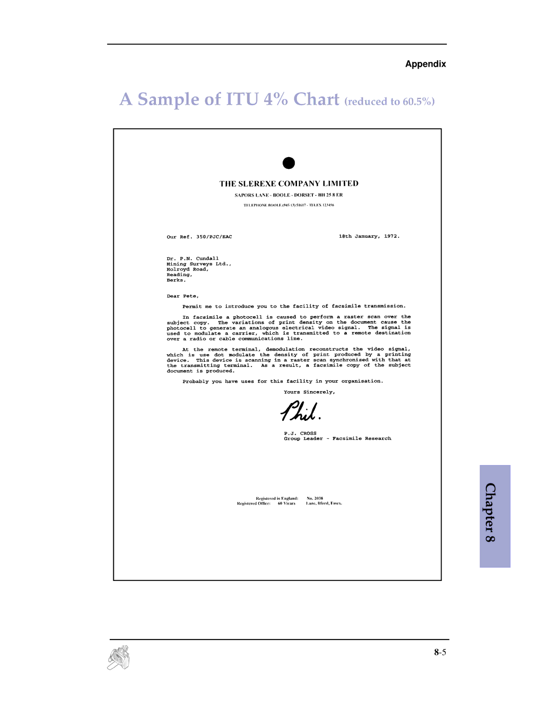 Samsung SF-3100 manual Sample of ITU 4% Chart reduced to 60.5% 