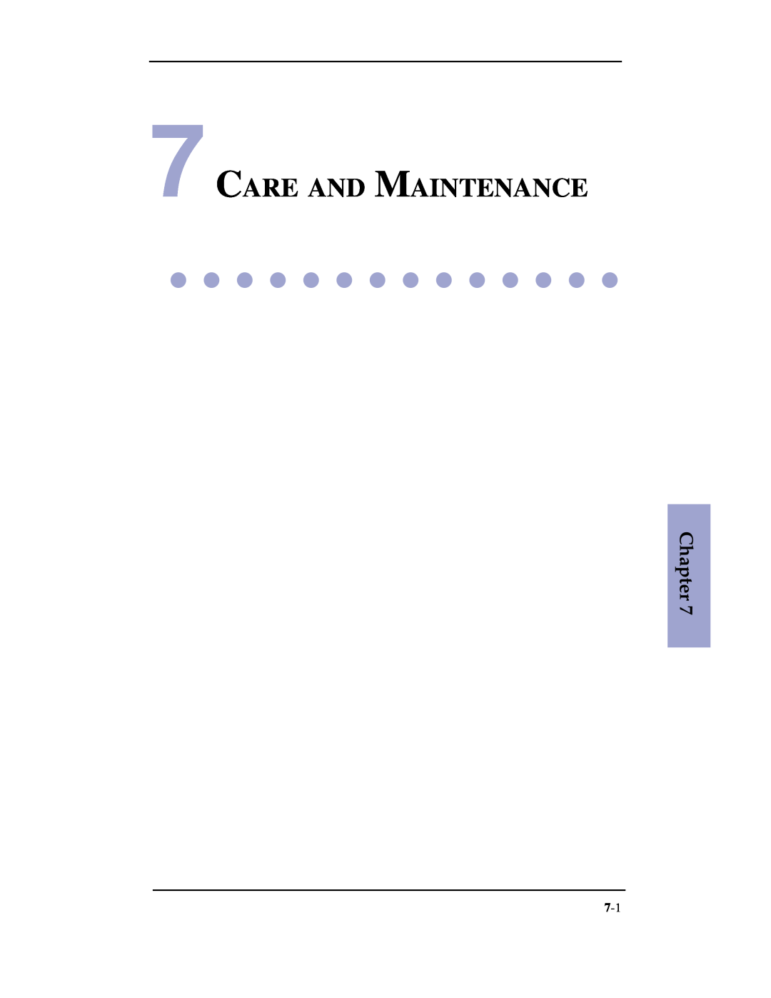 Samsung SF-3100 manual Care And Maintenance, Chapter 