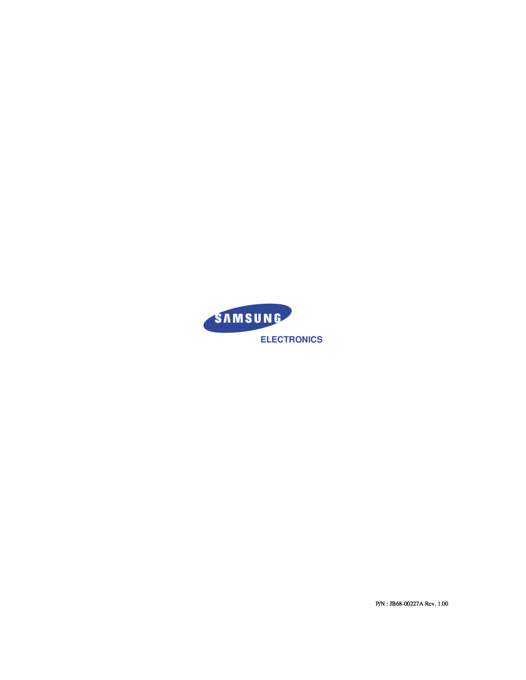Samsung SF-3100 manual Electronics, P/N JB68-00227A Rev 