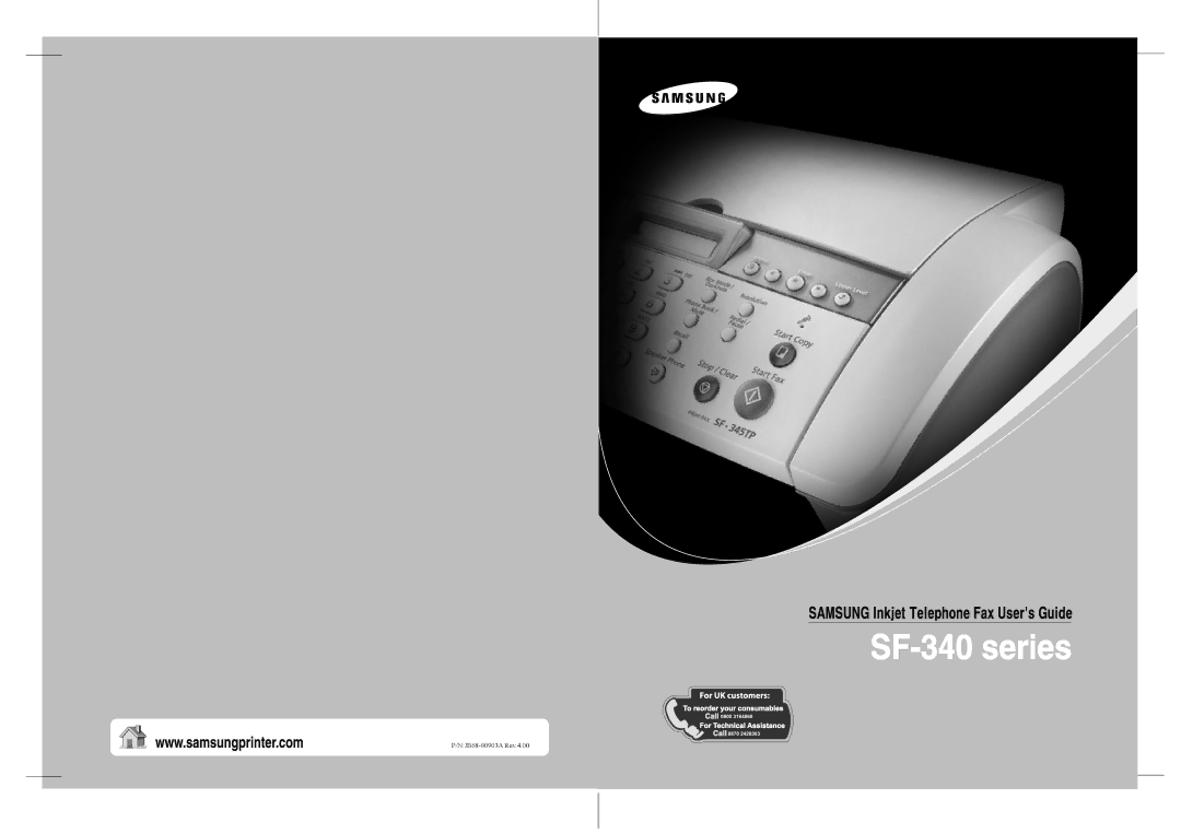 Samsung SF-340 Series manual NJB68-00903A Rev.4.00 