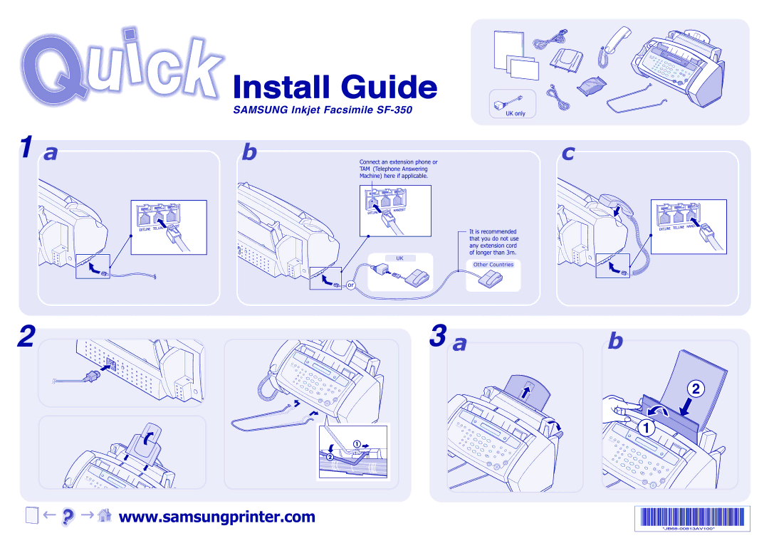 Samsung manual Samsung Inkjet Facsimile SF-350 