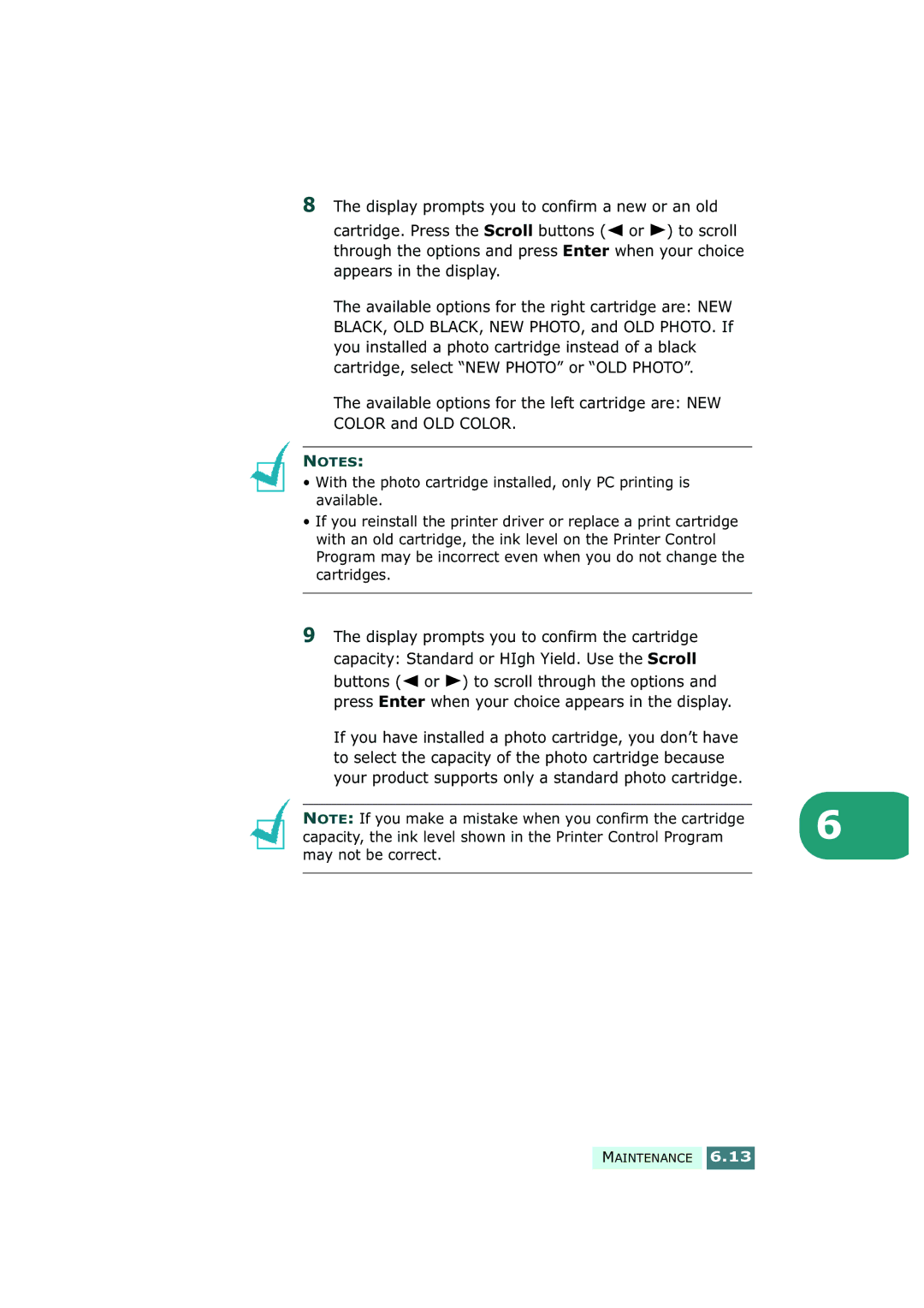 Samsung SF-430 manual May not be correct 