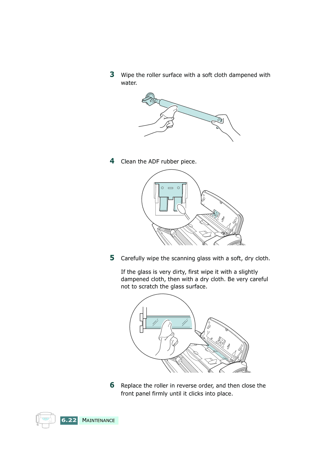 Samsung SF-430 manual Maintenance 