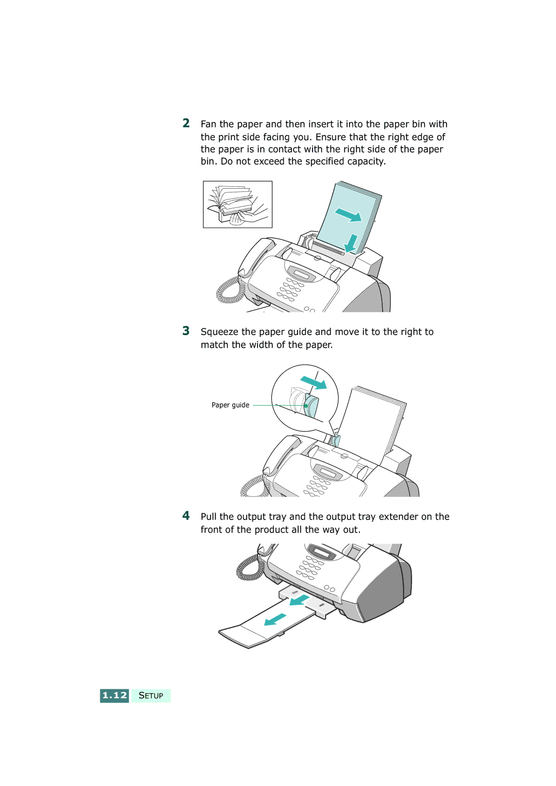 Samsung SF-430 manual Paper guide 