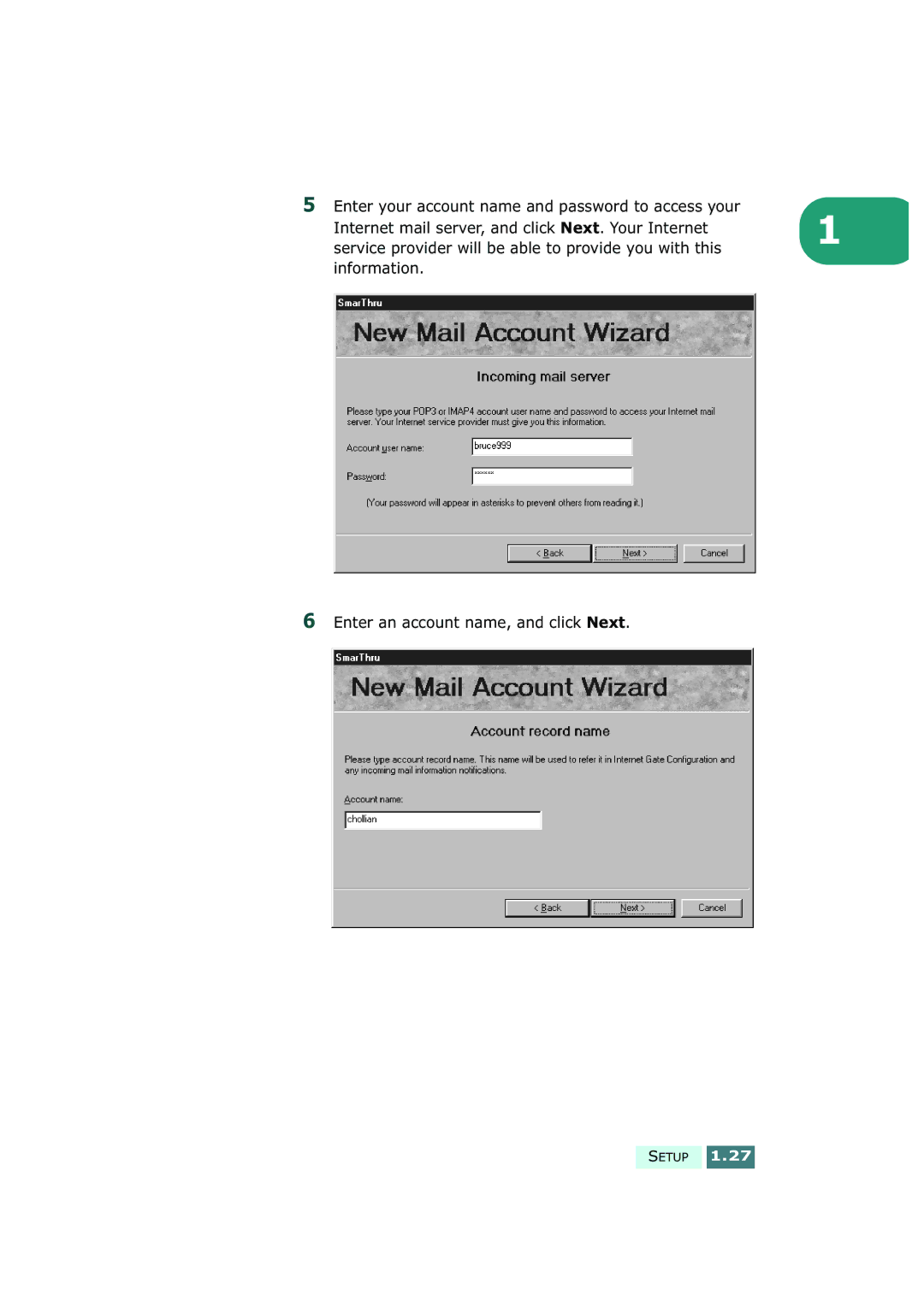 Samsung SF-430 manual Setup 