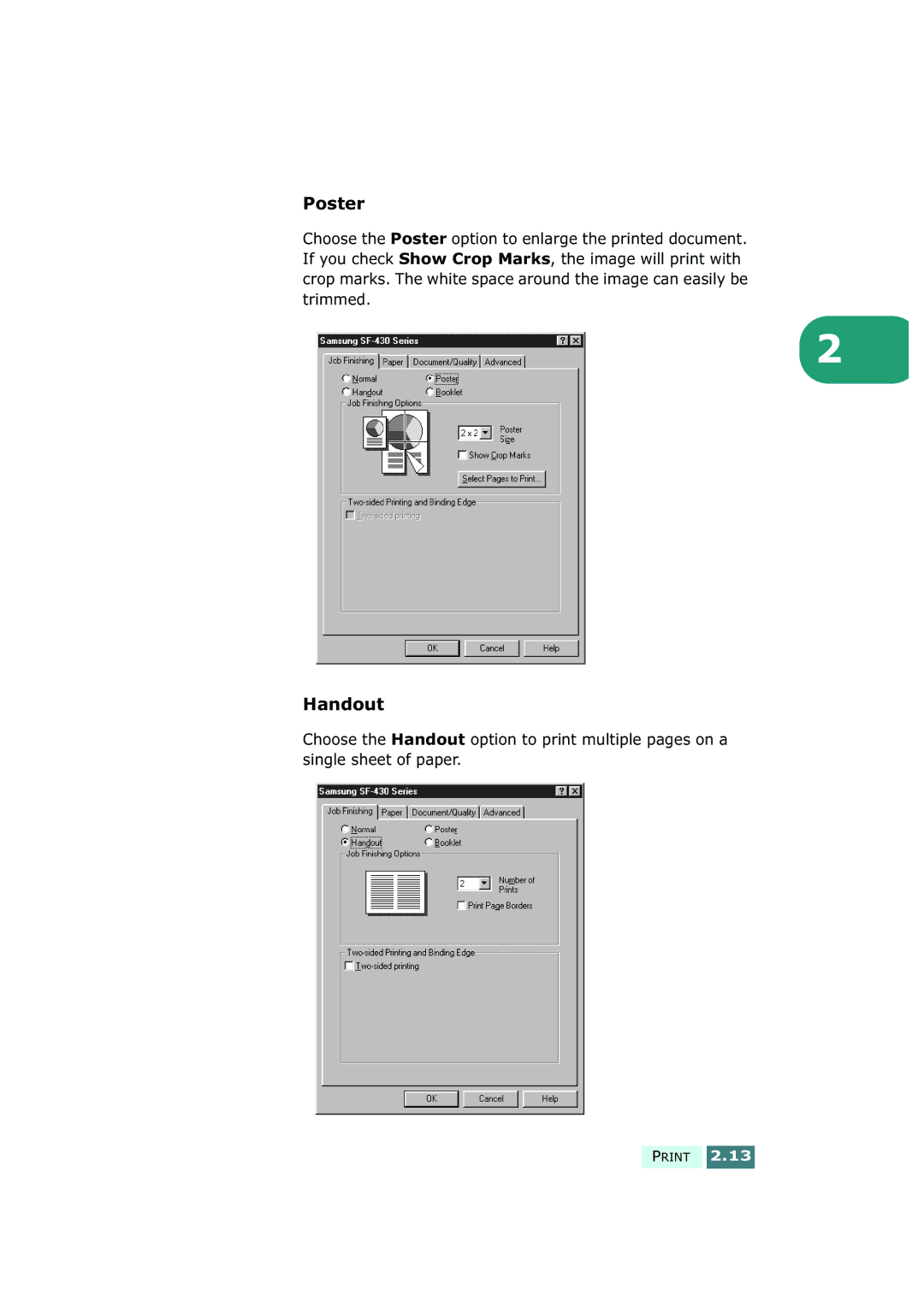 Samsung SF-430 manual Poster, Handout 