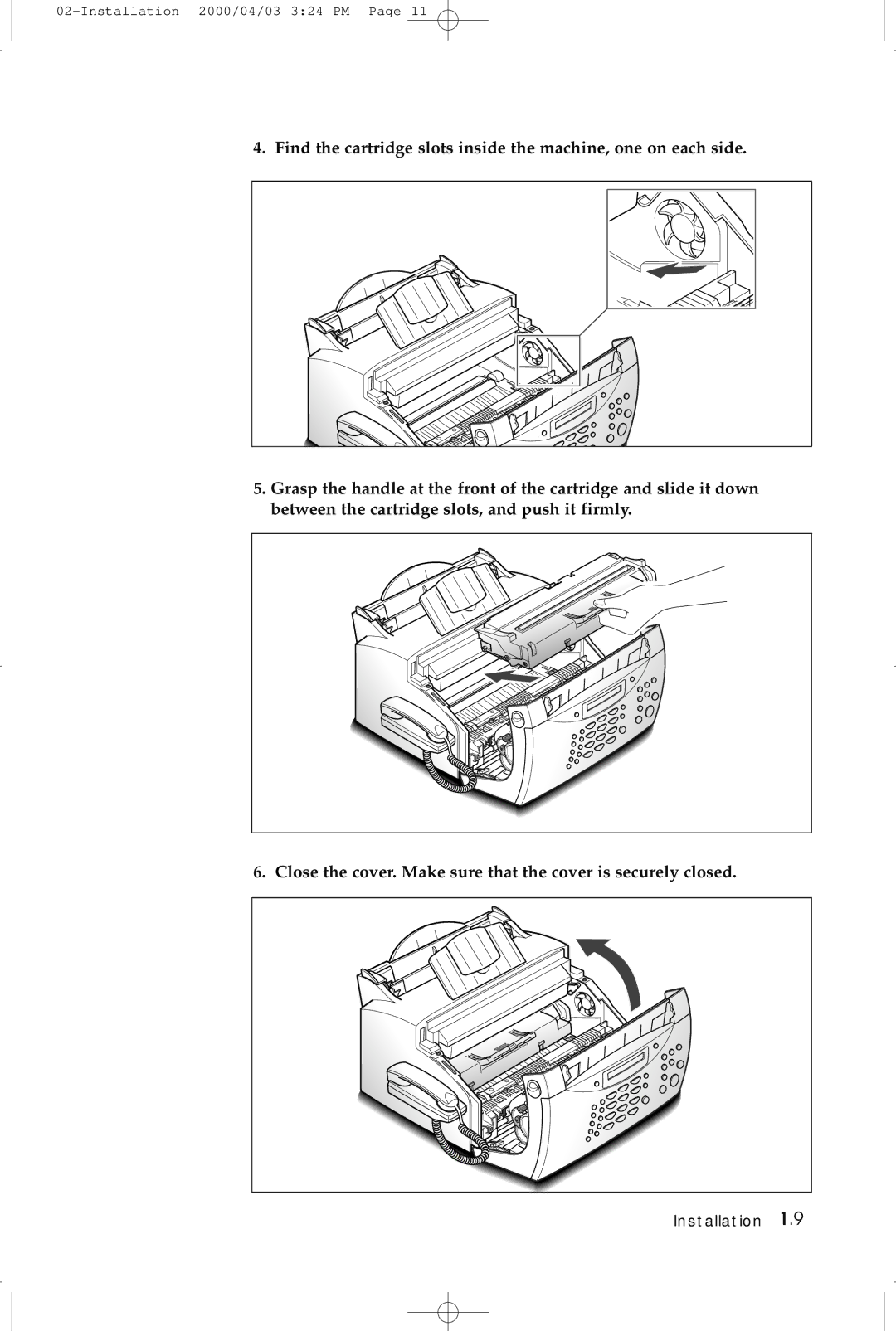 Samsung SF-5100 manual Installation 