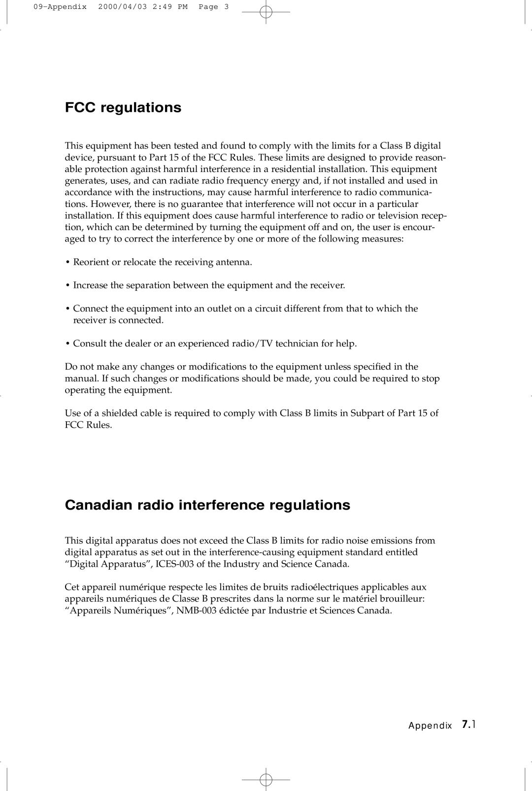 Samsung SF-5100 manual FCC regulations, Canadian radio interference regulations 