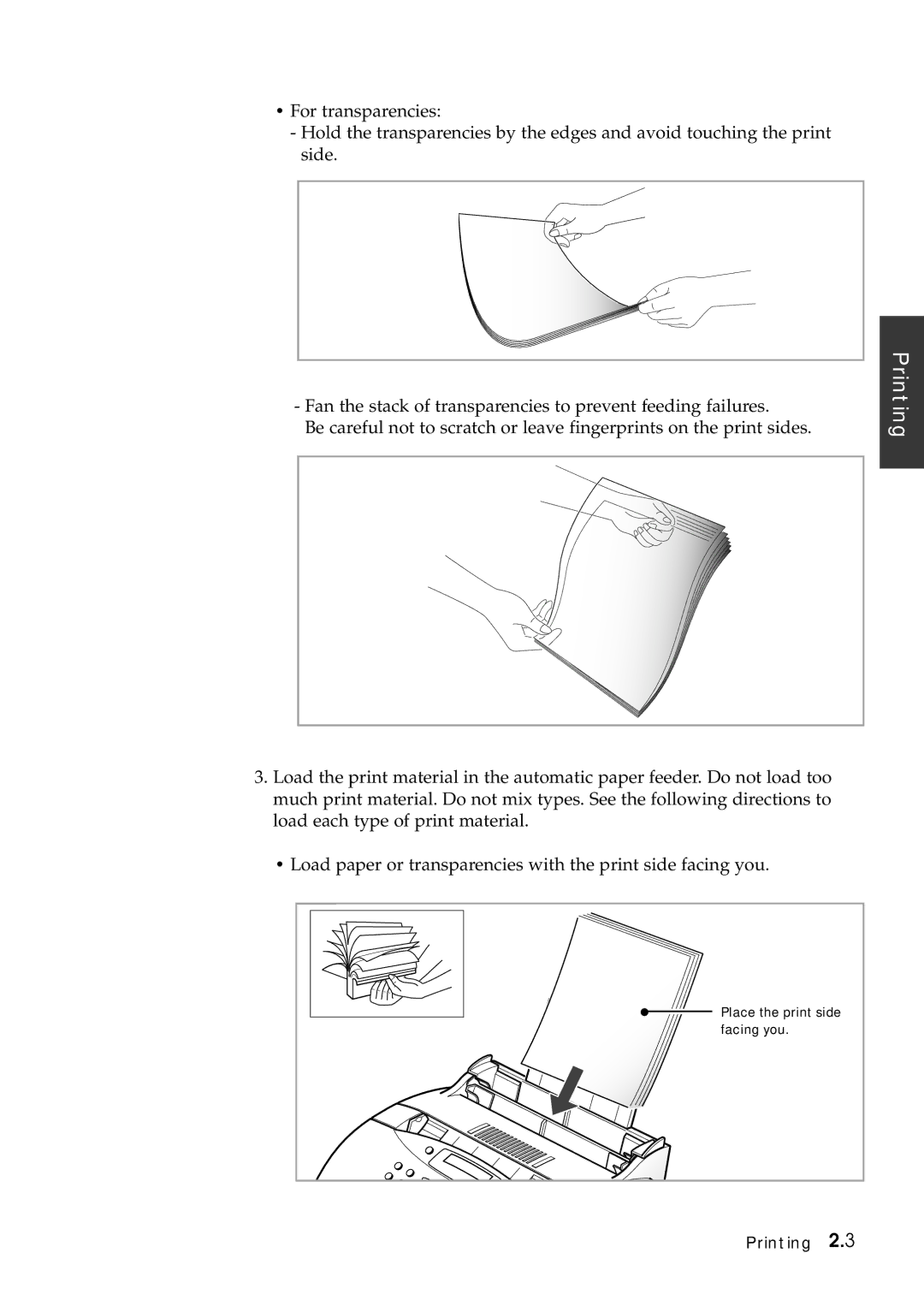 Samsung SF-5100P manual Place the print side 