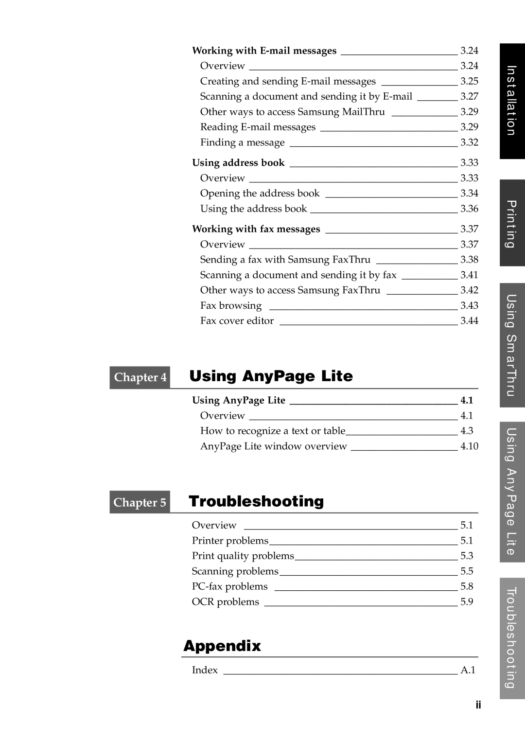 Samsung SF-5100P manual Using AnyPage Lite 