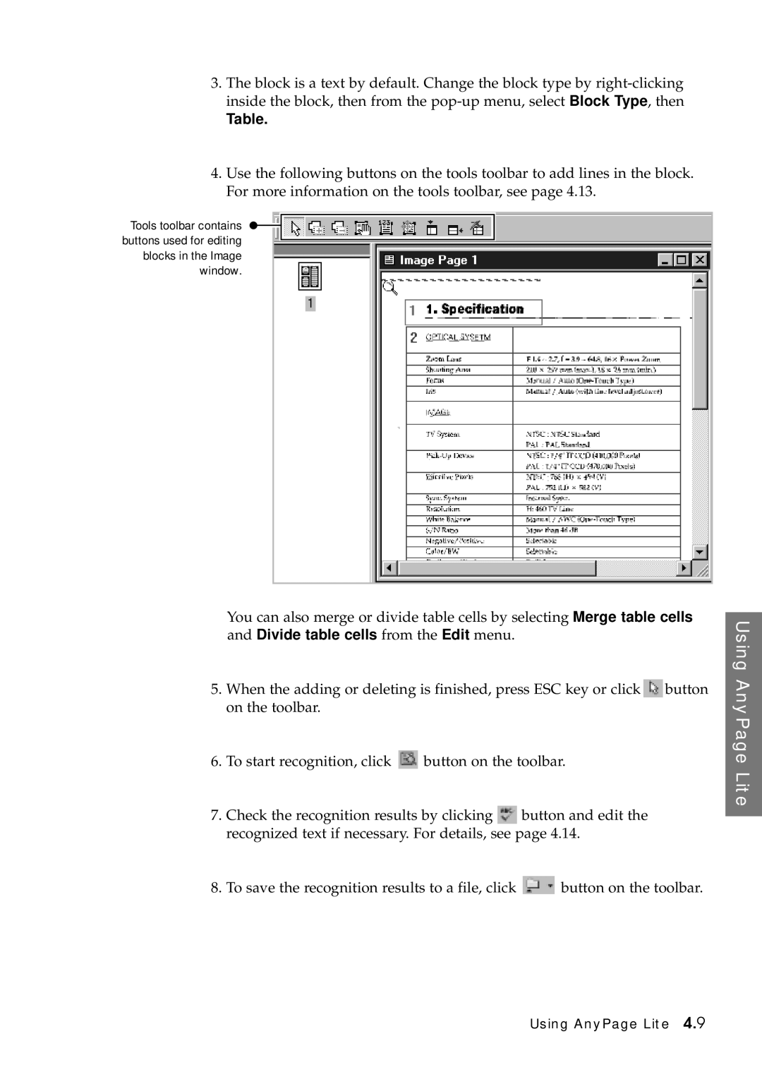 Samsung SF-5100P manual Using AnyPage Lite 